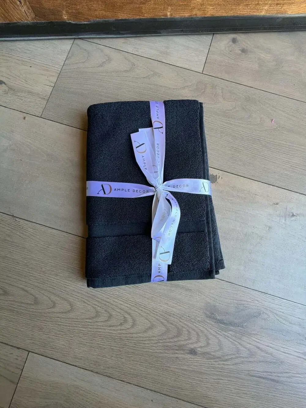 Ample Decor Morbido Cotton Bath Mat 24 x 17 Inches - Black